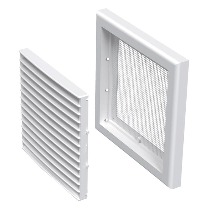 Решетка Vents MV 120S / 186x142х15мм бяла