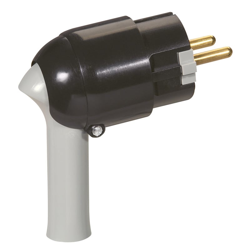 Щепсел с лесно издърпване 2P+E 16A 230V черно/сив 