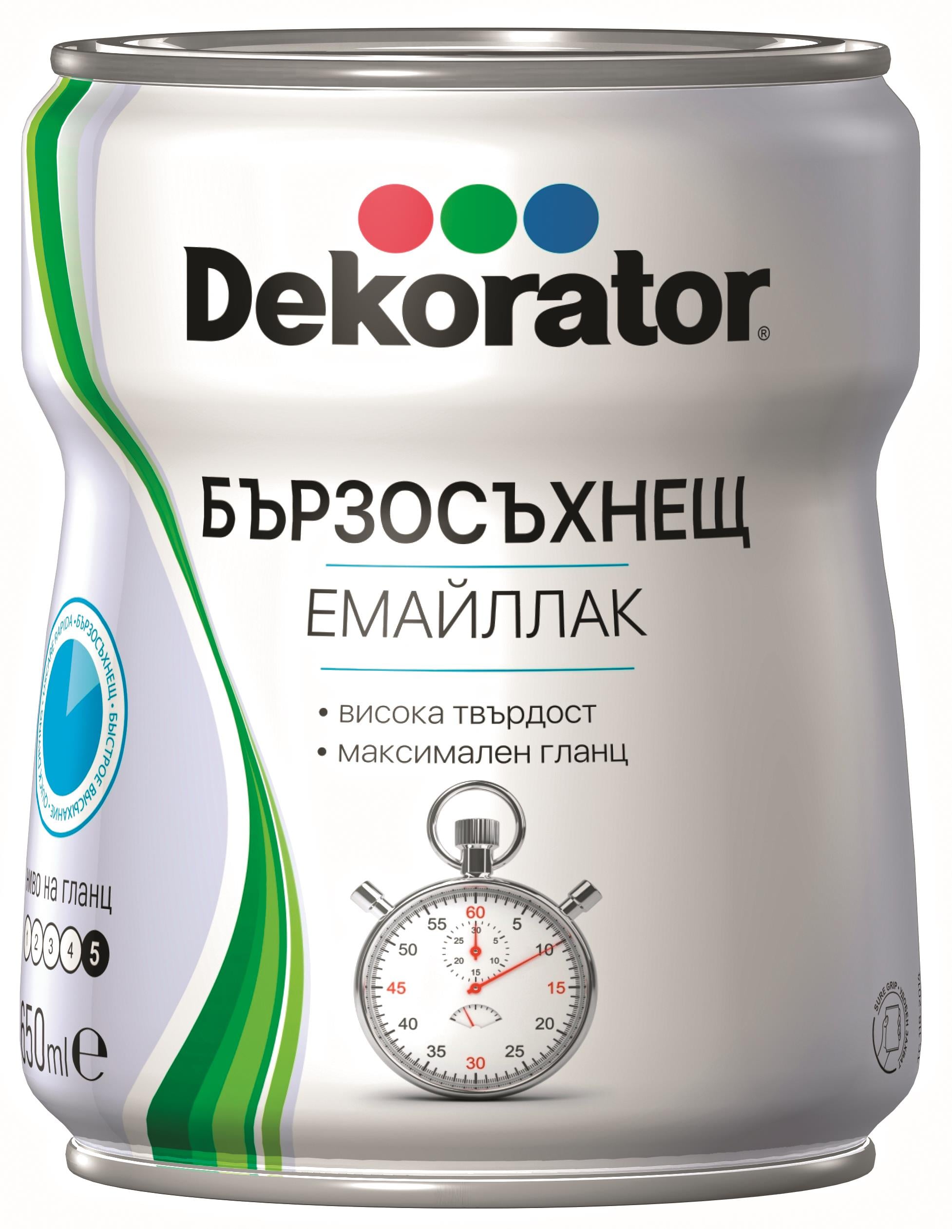 Бързосъхнещ емайллак Dekorator сив 650мл