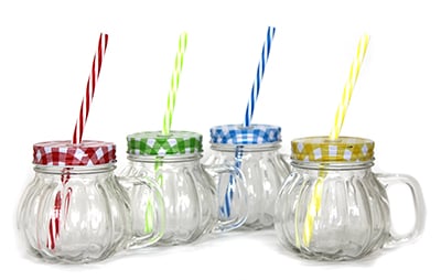 Чаша с капаче и сламка 350ml