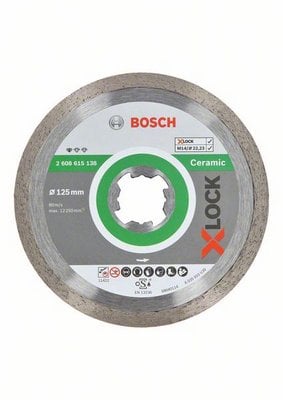 Диамантен диск Bosch X-Lock Standard for Ceramic 125x22.23x1.6x7мм