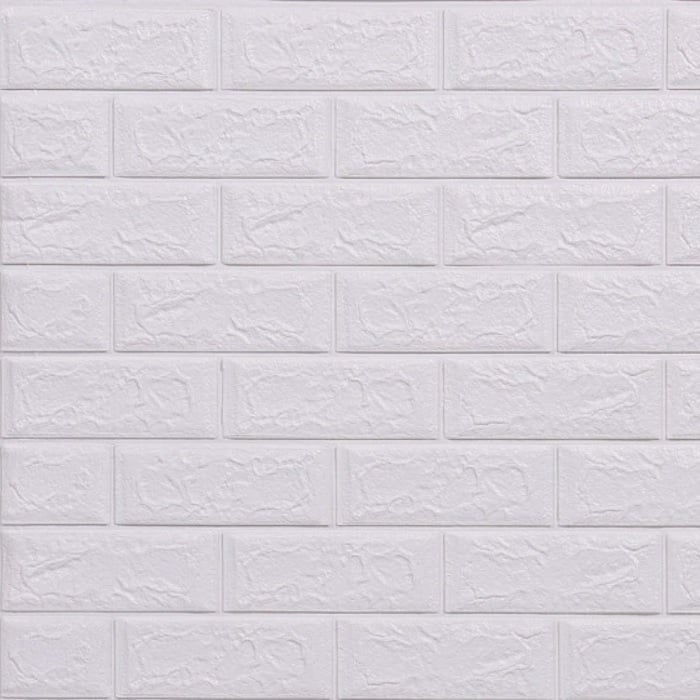 Топлоизолационно самозалепващо пано Effector Classical Brick 70x77x0,8см бяла тухла