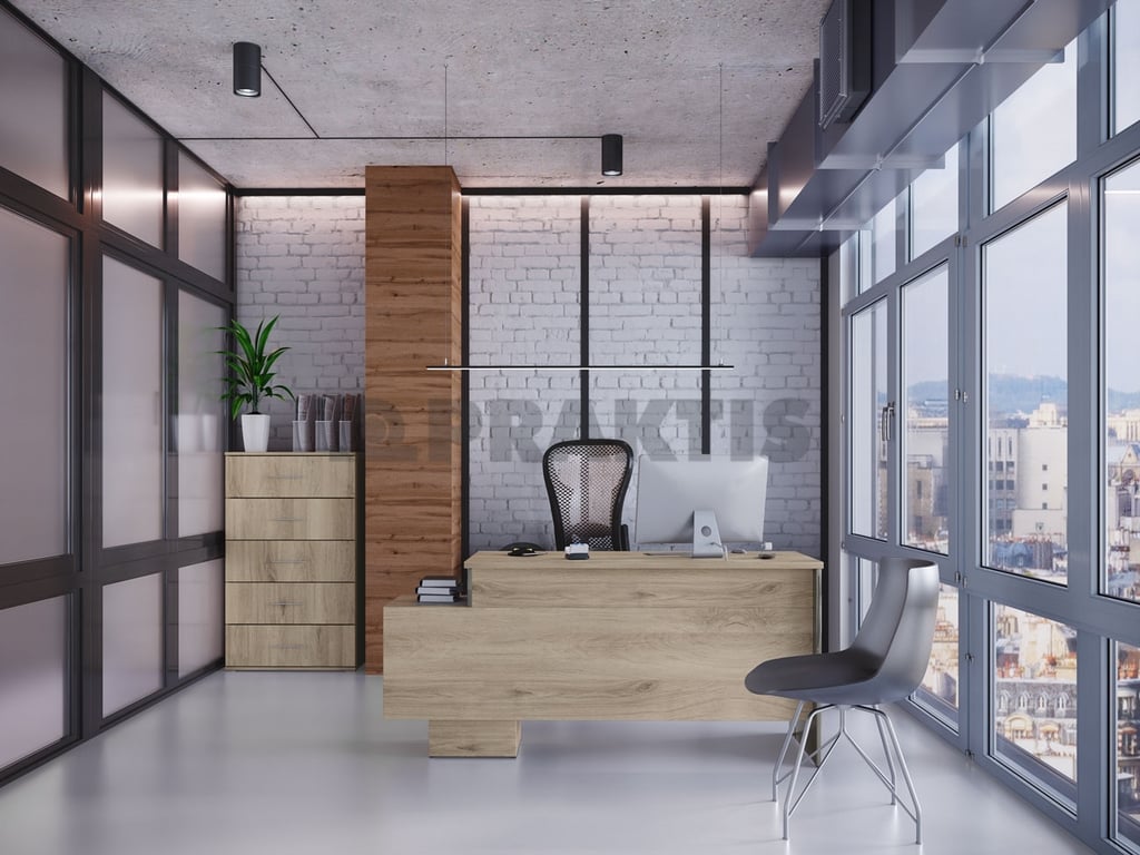 Офис композиция City 9062 Сонома Арвен / Кобалт гланц