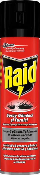 Аерозол срещу пълзящи насекоми Raid червен  400 мл