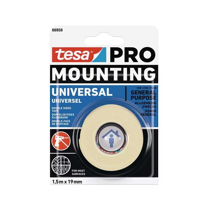 Монтажна лента за вътрешна употреба Tesa PRO 1.5м x 19мм