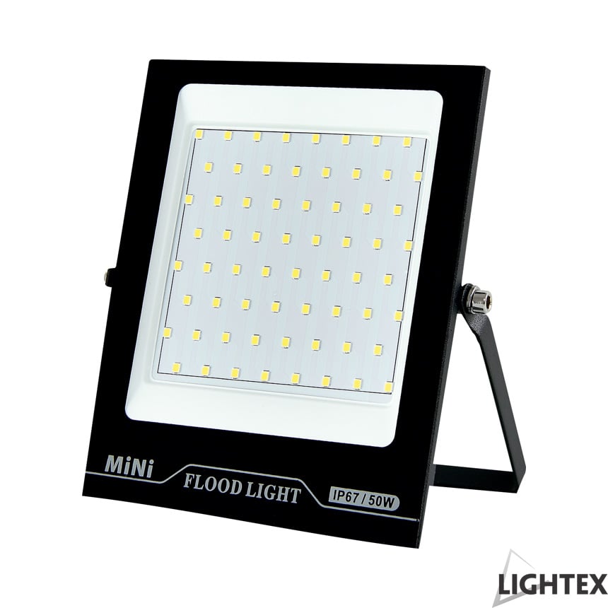 LED прожектор Lightex Mini II черен 50W CW 6500K IP65 