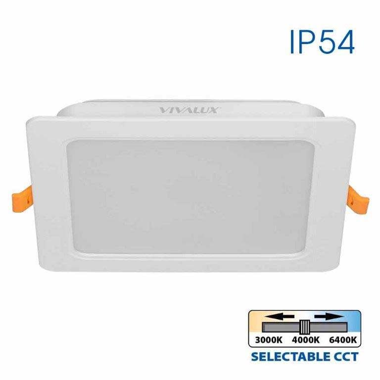 LED луна квадрат Kapi 18W 3000K-4000K-6400K IP54 бяла