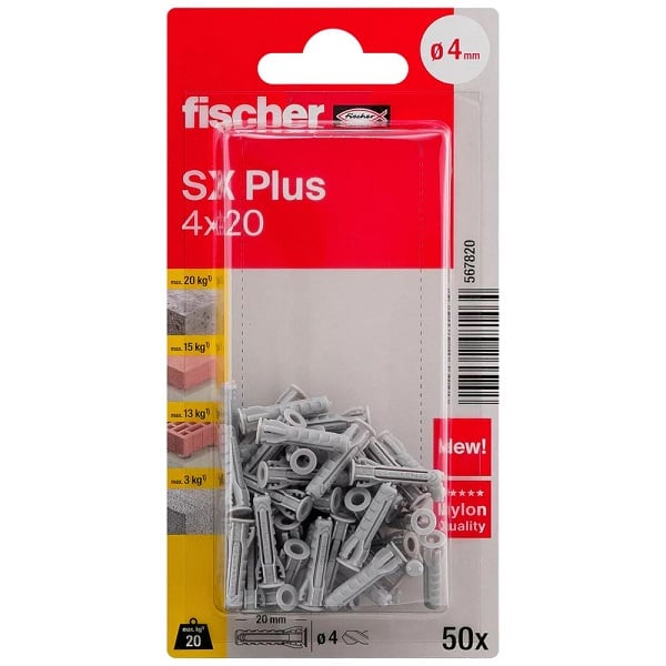 Дюбел Fischer SX 4x20 K NV 567820 / 50 броя