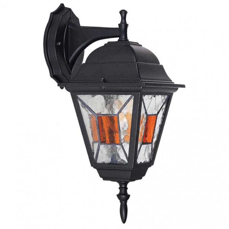 Градински фенер Lightex Lucca II DN 1xE27 черен мат