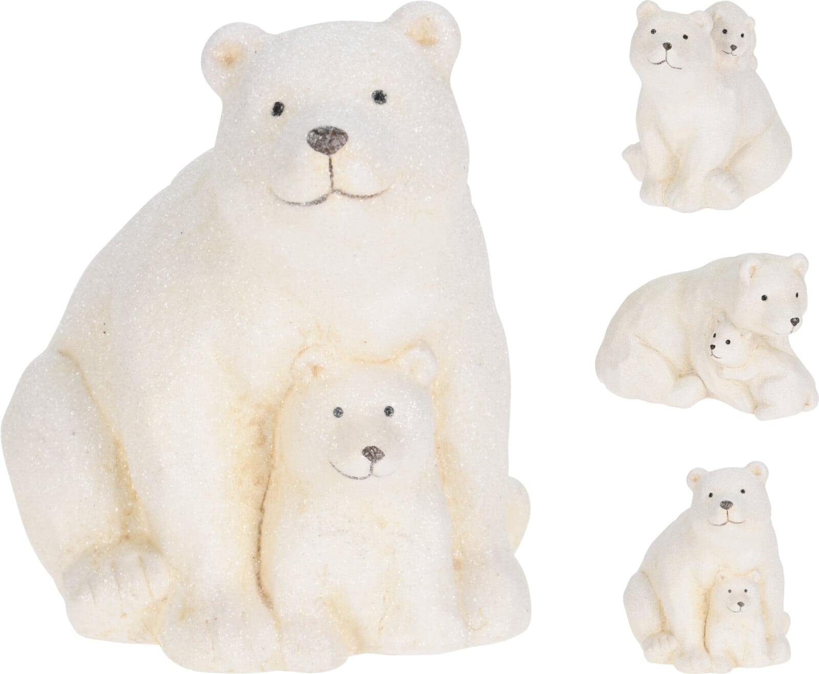 Коледна фигурка на полярна мечка с мече 11x8x11,5 см / 12,5x9x12 см 