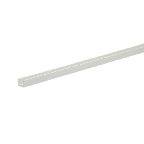 PVC U-профил 200x1x2,1х1 см бял