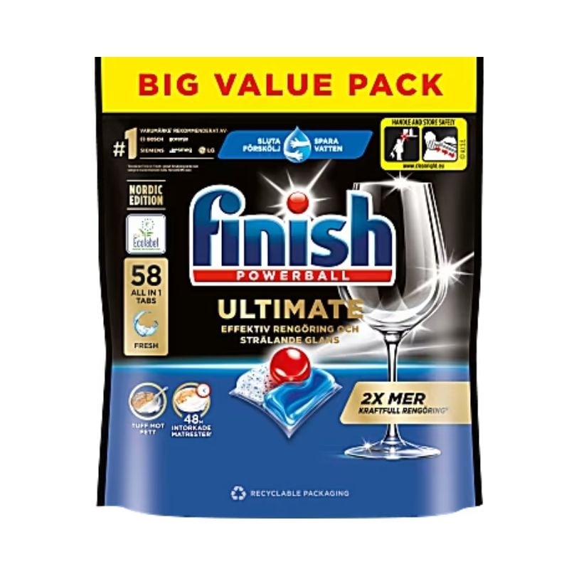 Таблетки за съдомиялна Finish All in 1 / 58 броя