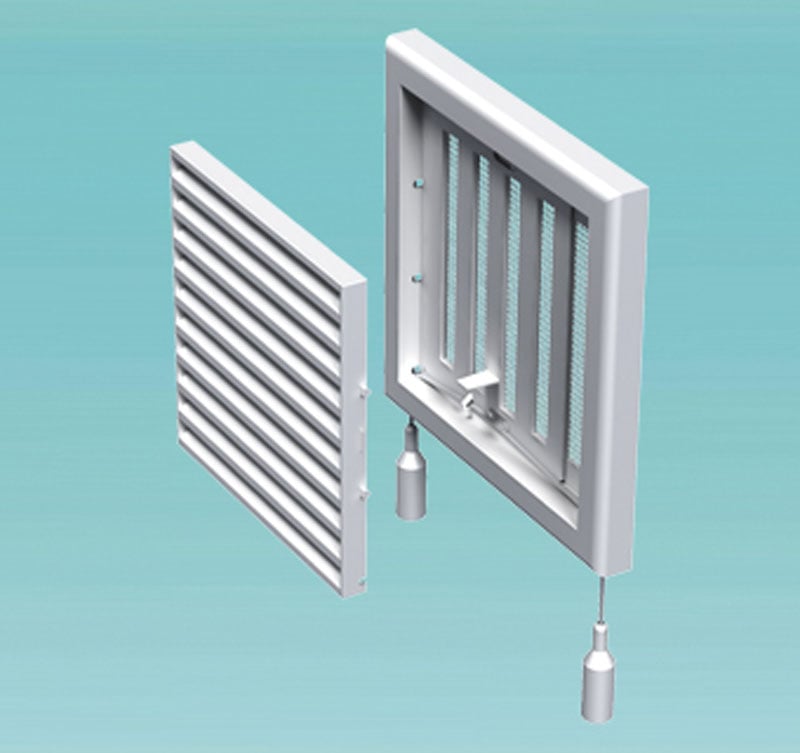 Решетка с въженце Vents MV 120RS 186x186мм