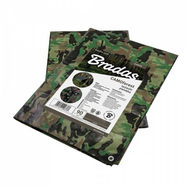 Подсилено камуфлажно платнище Bradas CAMOforest 90г/м2 / 2x3м 