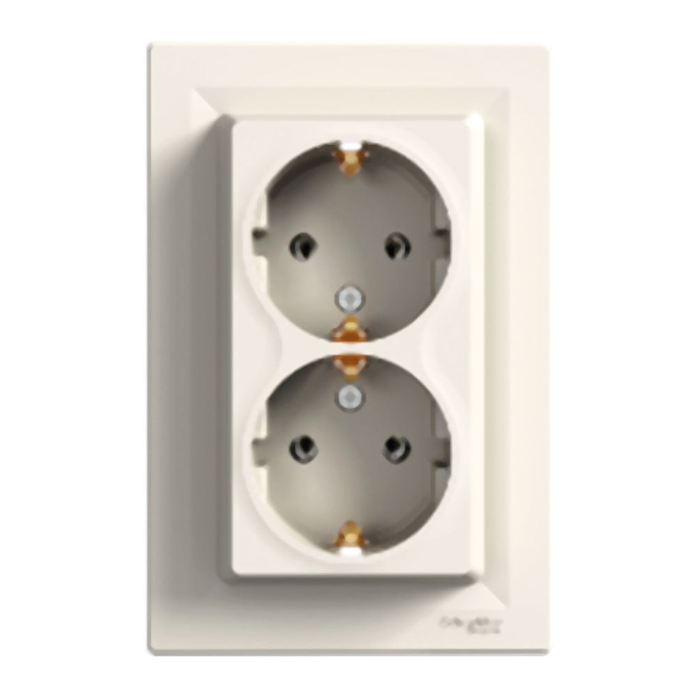 Двоен контакт Schneider Asfora EPH9900123 крем