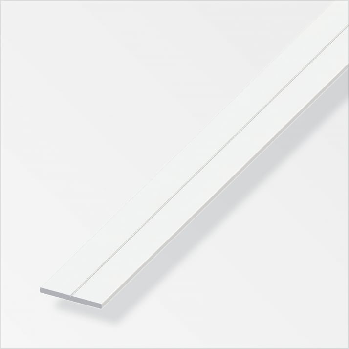 PVC профил плосък бял 11,5x2mm / 1m / 21844