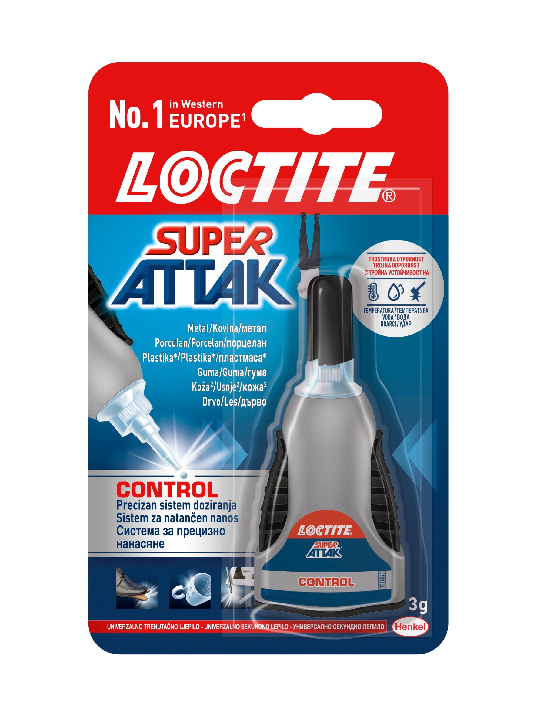Секундно лепило Loctite Super Attak Control 3г