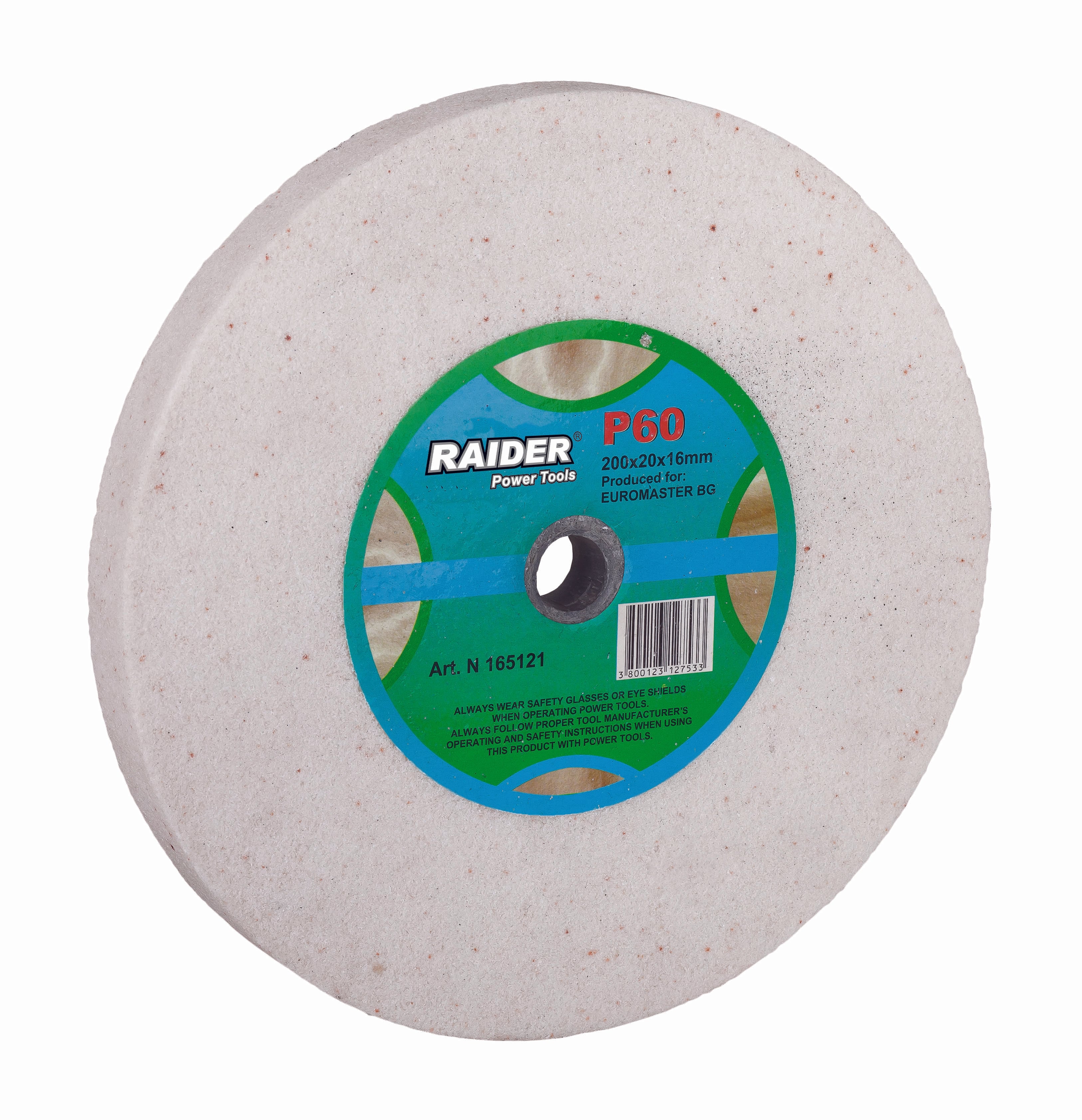 Диск за шмиргел Raider Р60 ø200x20xø16mm бял