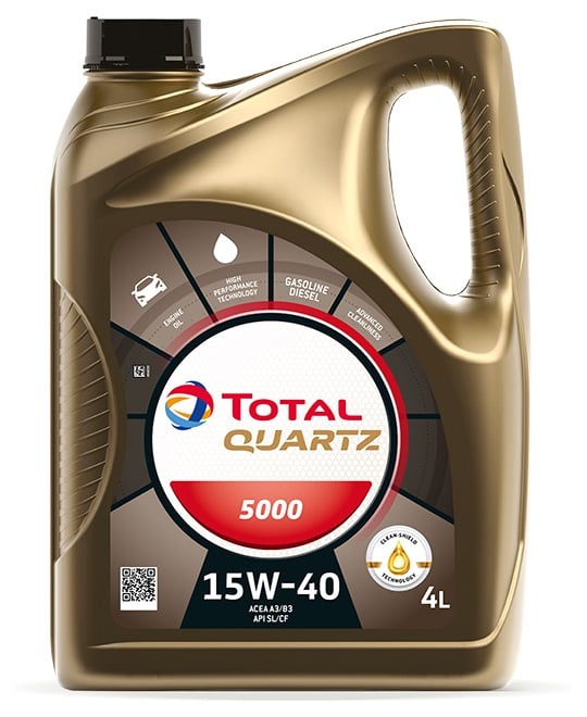 Минepaлнo мacлo 15W40 Total Quartz 5000 4L