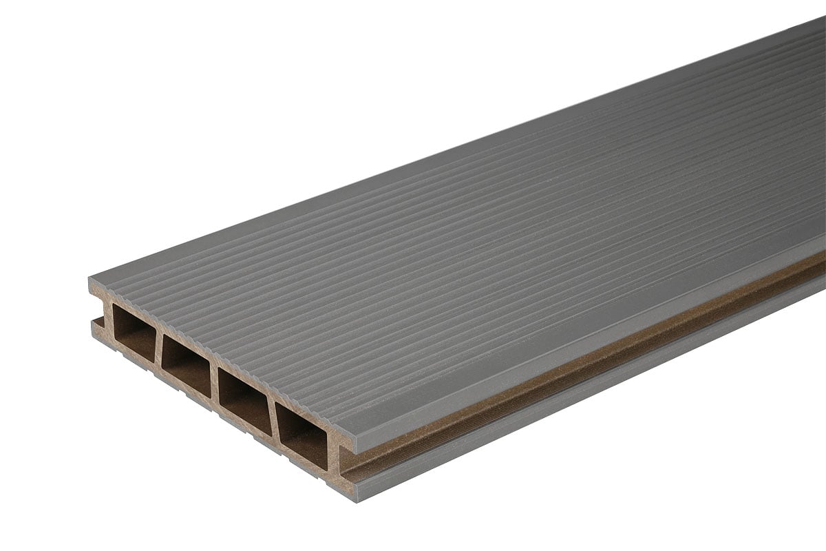 Декинг WPC Bergdeck DD 25мм х 150мм х 2.4м антрацит