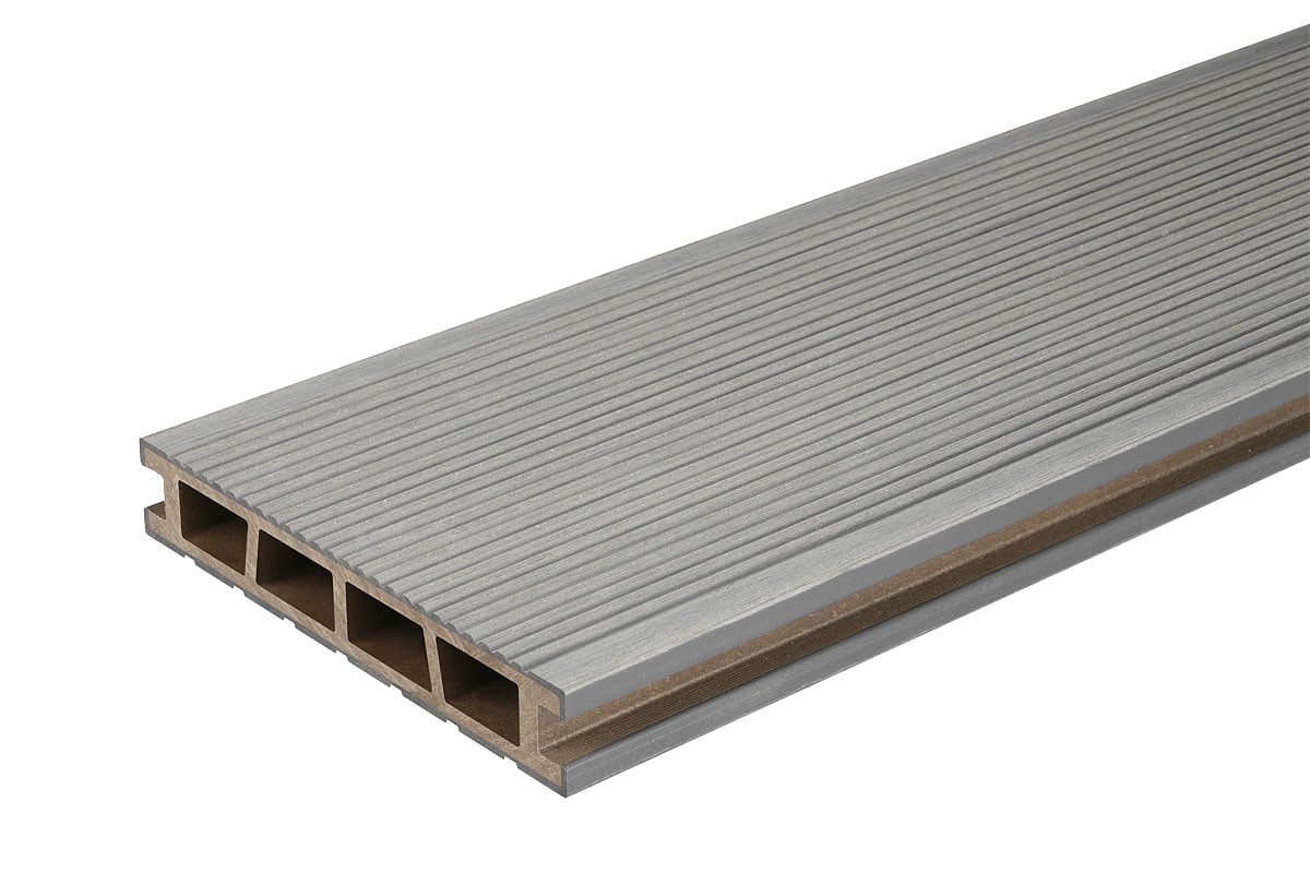 Декинг WPC Bergdeck Brushed DD 25мм х 150мм х 2.4м антрацит