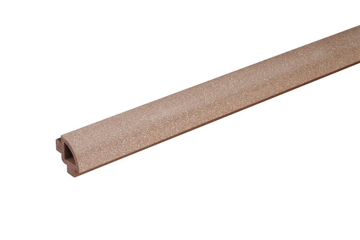 Профил за WPC декинг стъпало Bergdeck кестен Brushed D 32мм/32мм/2.4м