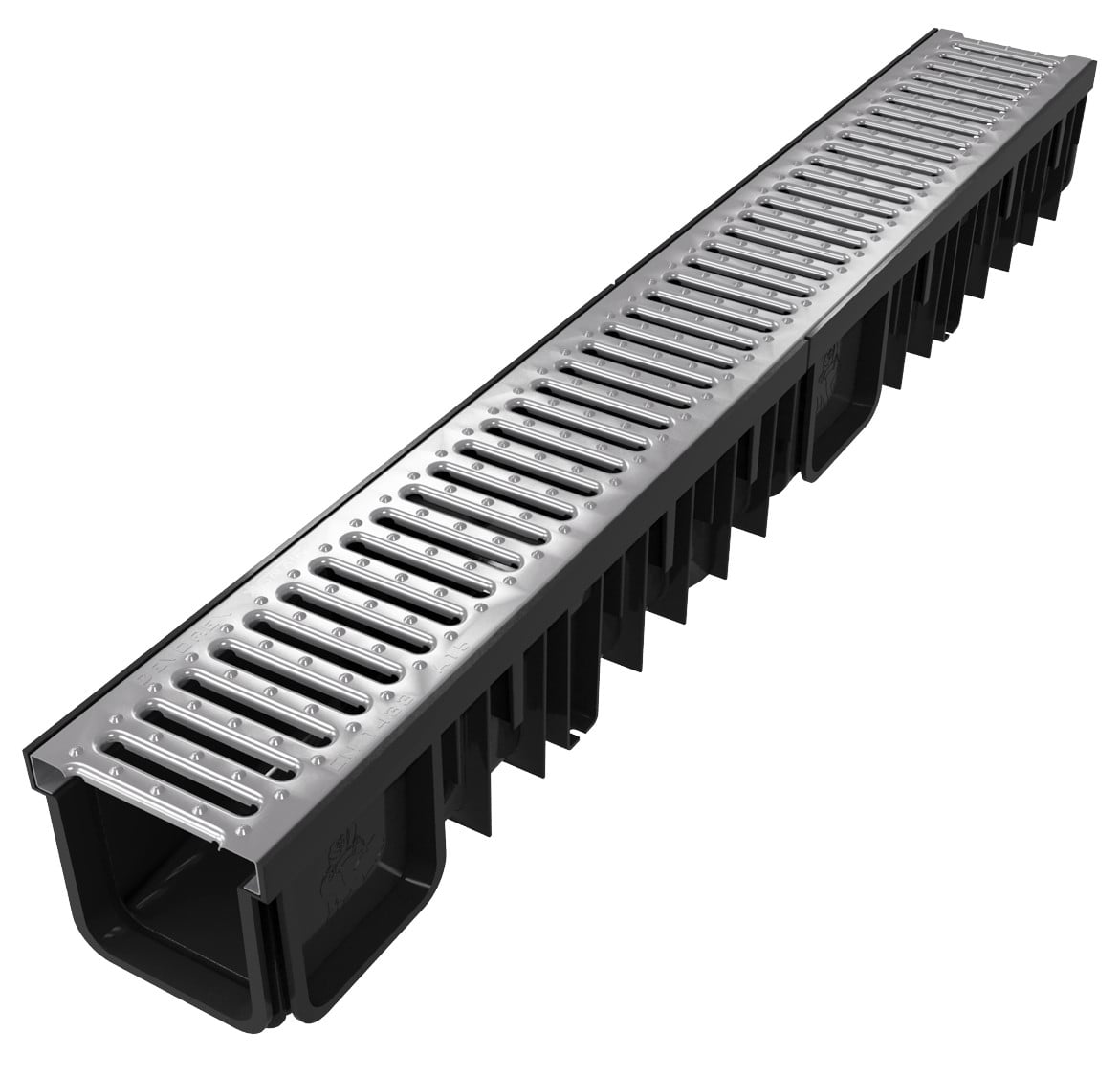 Канал с неръждаема решетка Devorex Xdrain 130х90мм х 1м