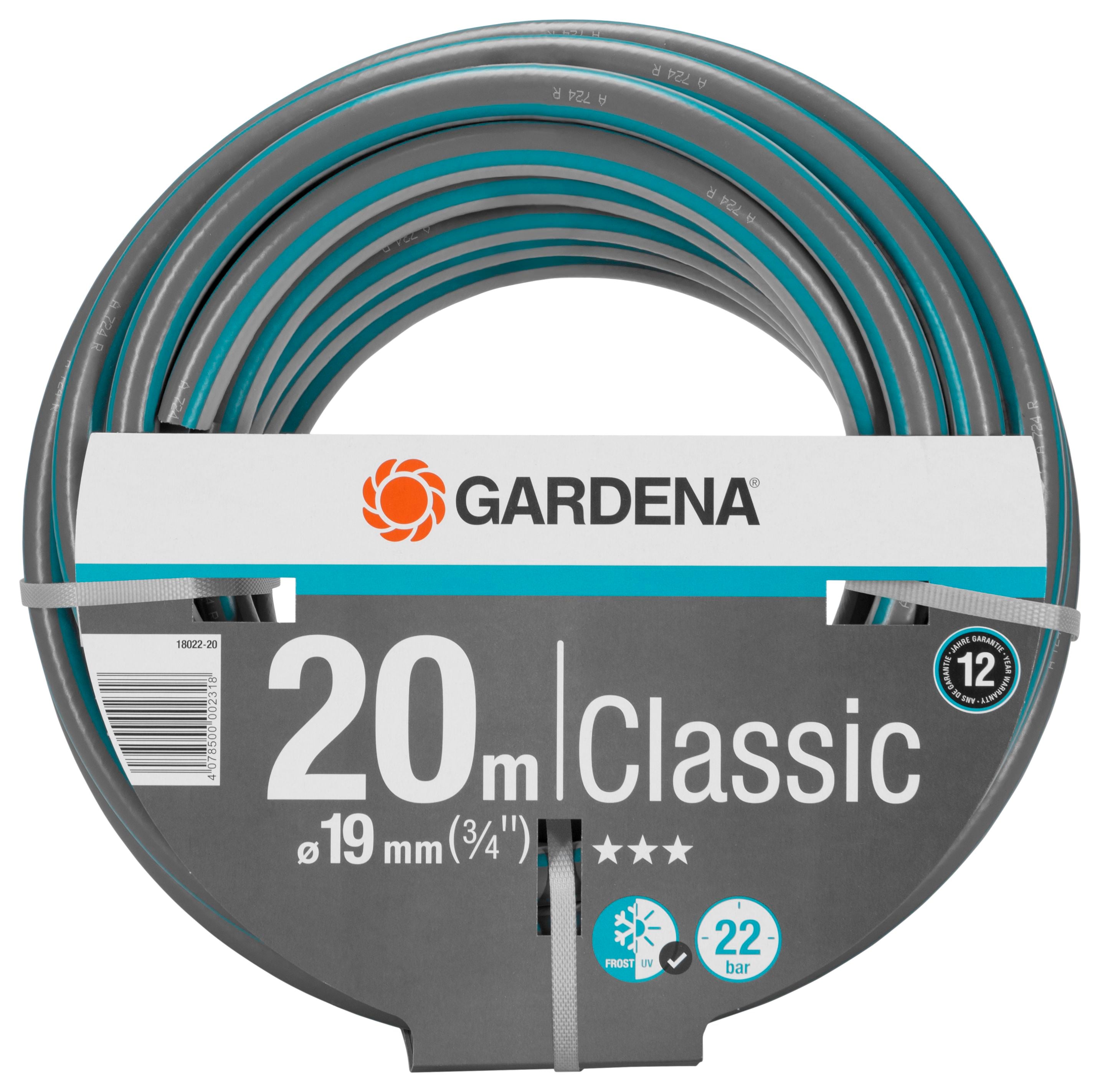 Градински маркуч Gardena Classic 18022-20 / 3/4" / 20м / 22 bar