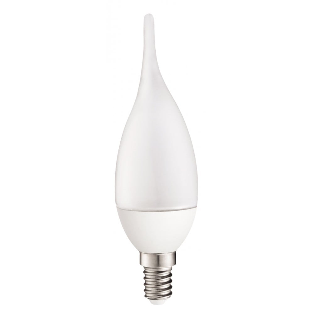 LED крушка Lightex Plastic NW B35 E14 5W 4000K матирана с извит връх