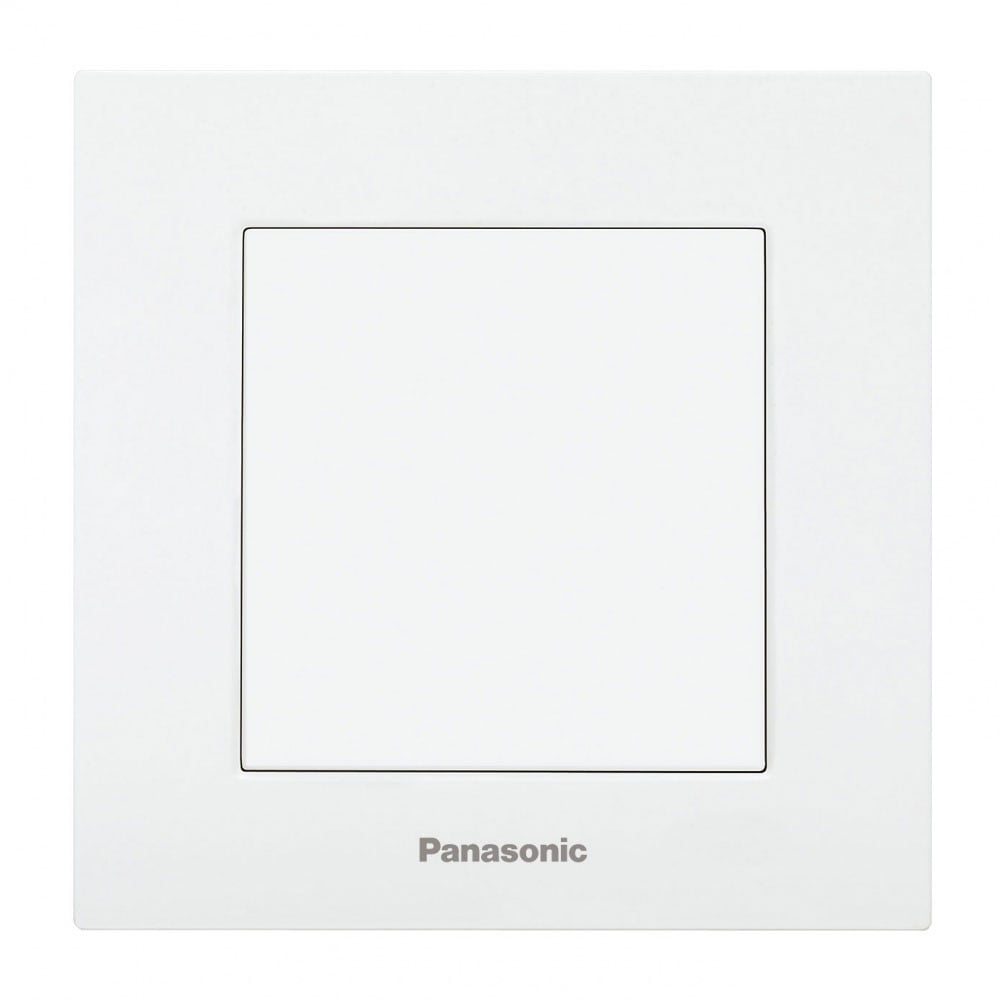 Единичен ключ Каре Плюс Panasonic бял