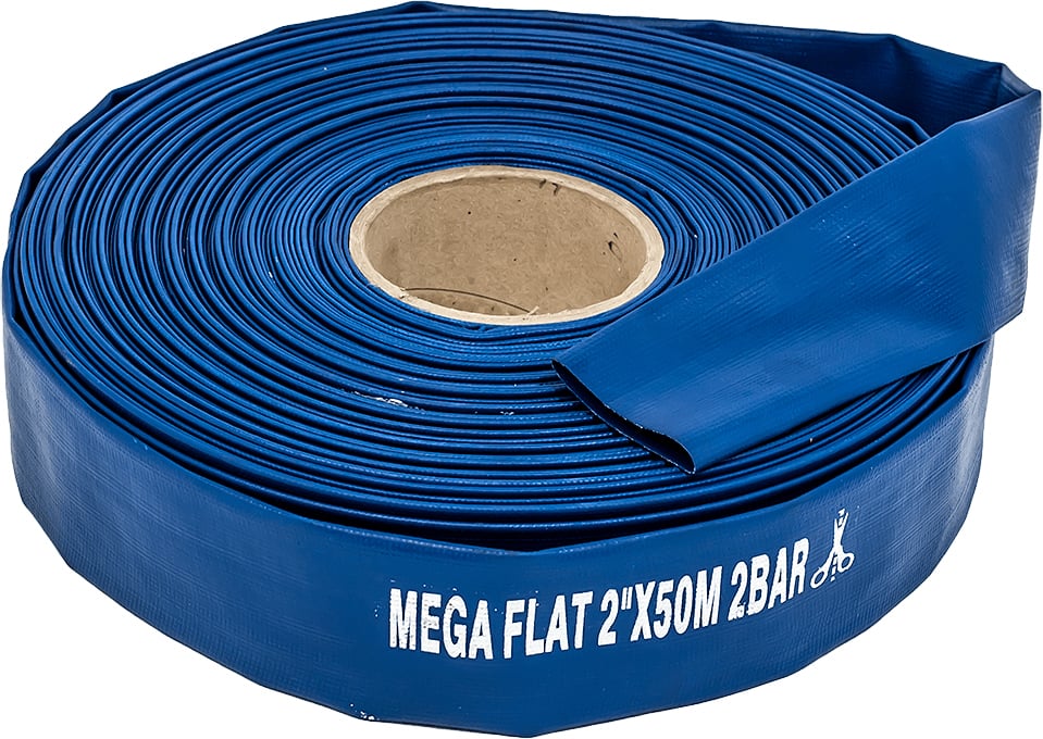 Плосък маркуч LayFlat Mega 2" ф51 / 3bar / 50 м