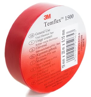 Изолирбанд 3М Temflex 1500 червен 10м/15мм