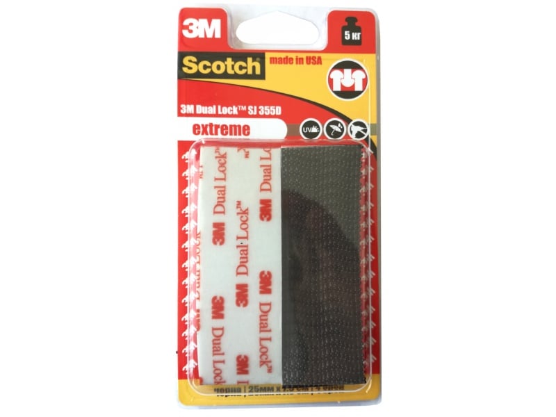 Монтажна лента 6730 3M Scotch Dual Lock VHB черна 4х25мм / 7.5см