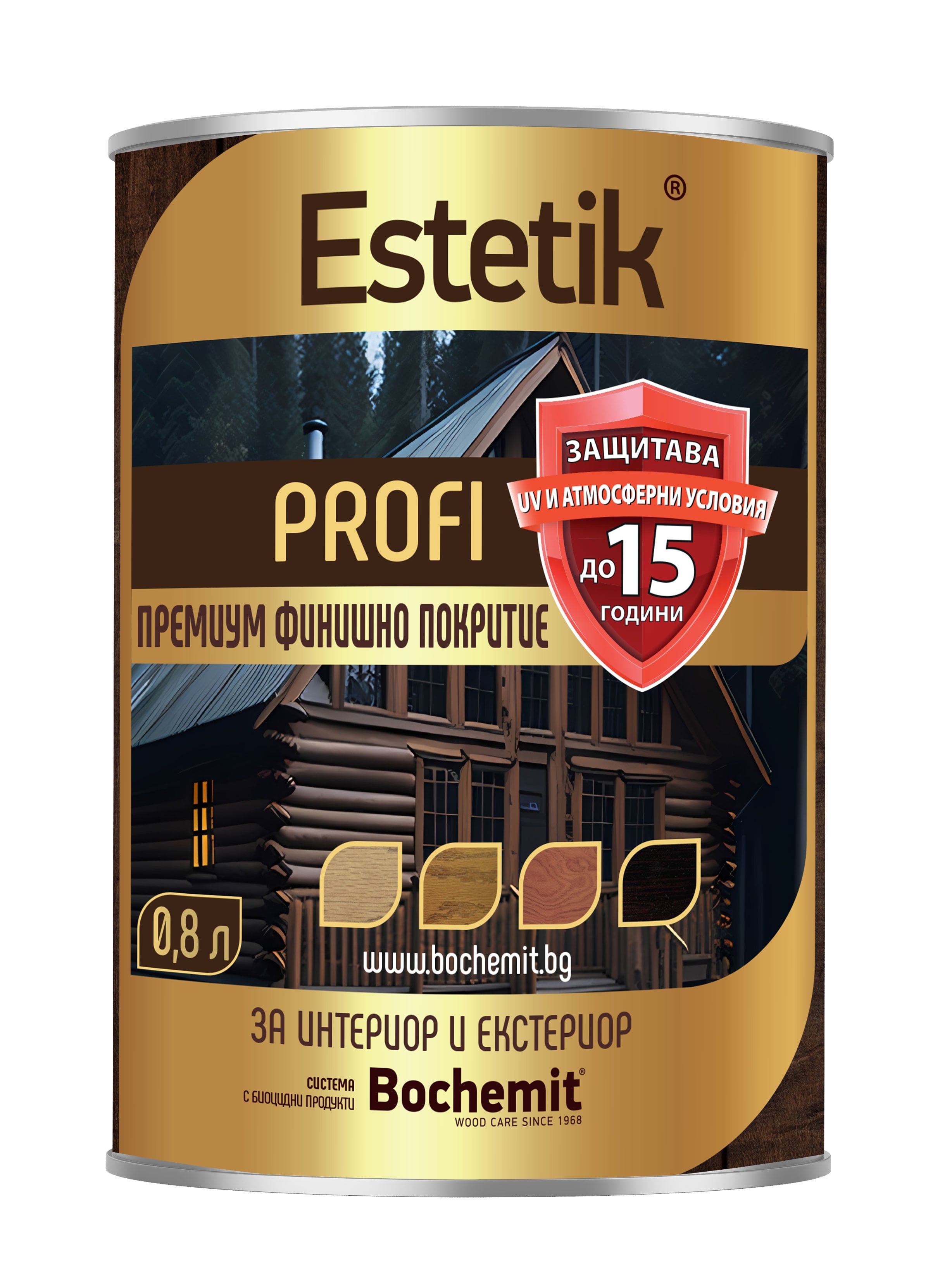 Импрегнатор на маслена основа Бохемит Estetik Profi 15 Дъб 800мл