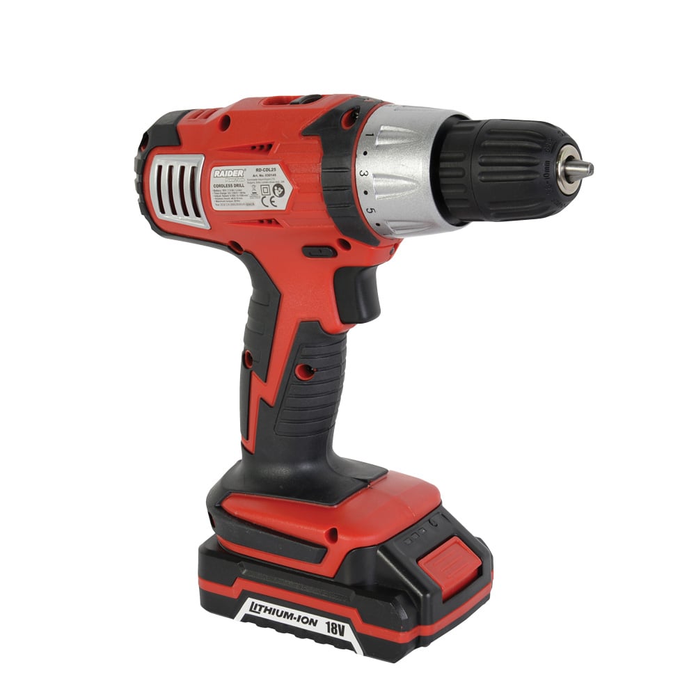Акумулаторна бормашина Raider RD-CDL25 Li-ion 18V / 26Nm + аксесоари