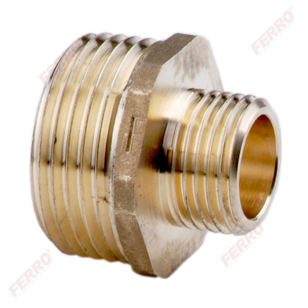 Нипел месинг Ferro 3/4x1/2"