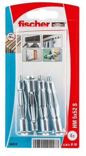 Метален дюбел за кухини с винт Fischer HM 5x25 S K NV