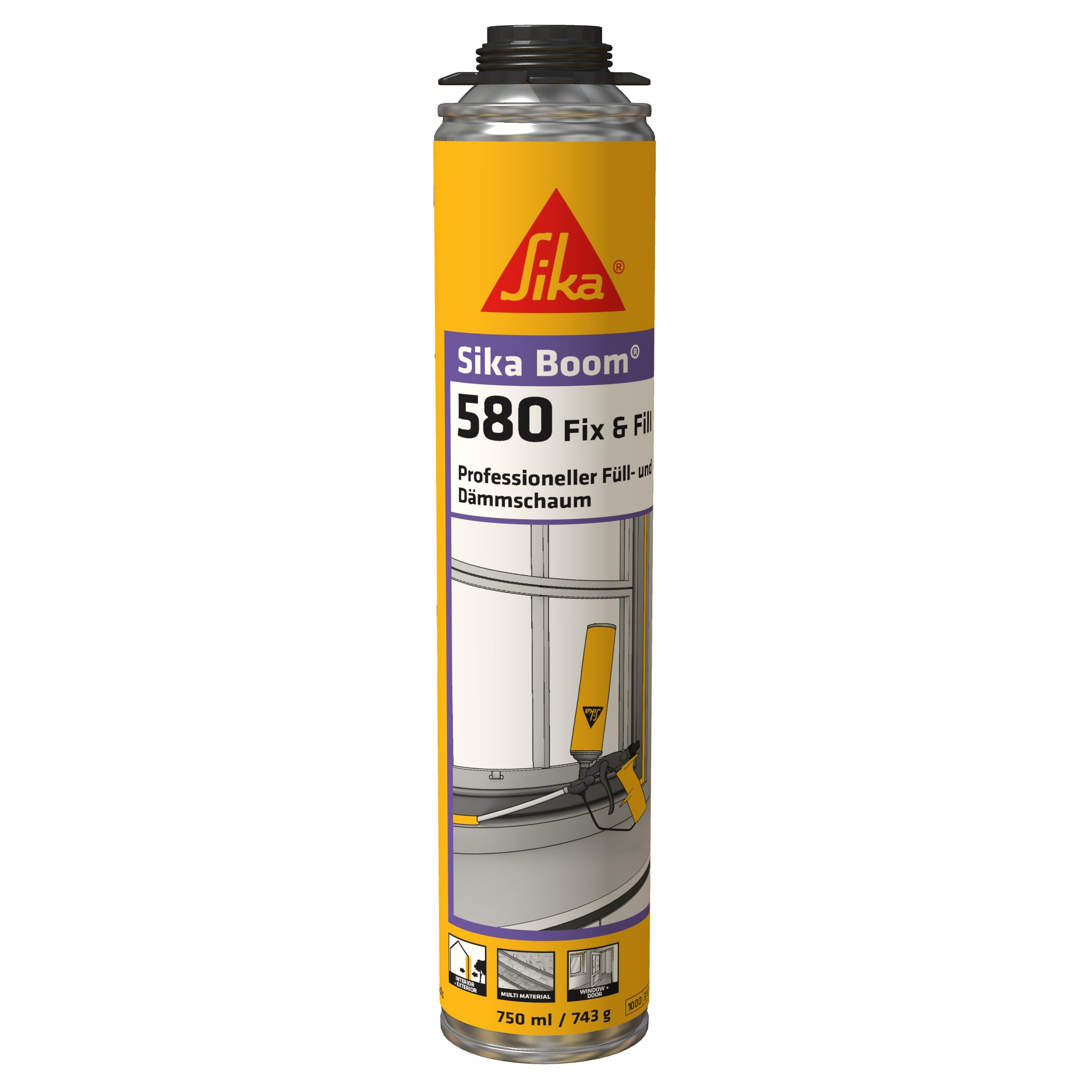 Пистолетна пяна Сика Бум 580 Fix & Fill / 750мл