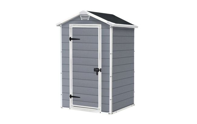 Градински навес барака Keter Manor 4x3 Grey 927 - White 417 / 196х103х129см