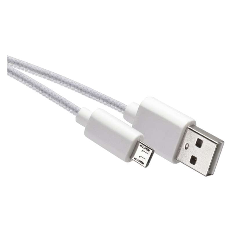Кабел EMOS бял USB/USB micro 1m