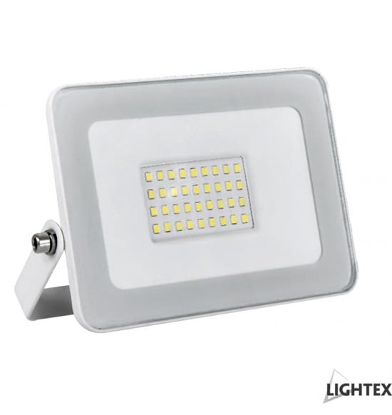 LED прожектор Lightex Slim бял 50W RGB с дистанционно управление IP65