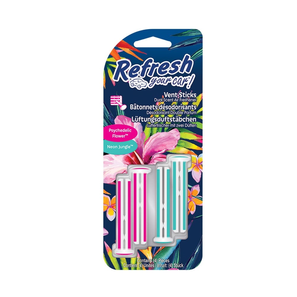 Ароматизатор RYC Psychedelic Flower/Neon Jungle вент стикс 4 броя