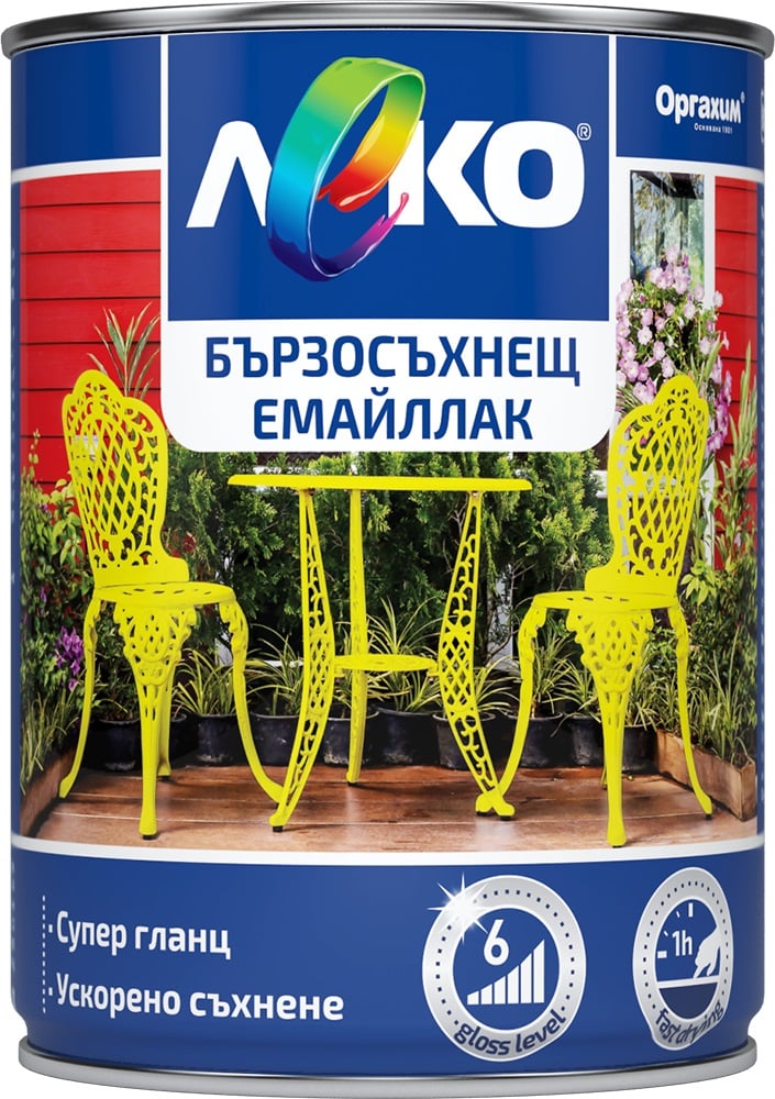 Бързосъхнещ емайллак Леко RAL 5010 син / 2.5л