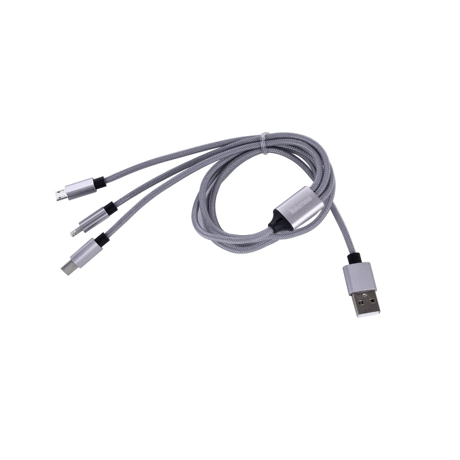 Кабел за телефон 3в1 Tekmeе 2A Micro USB + Lighting + Type C