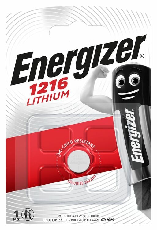 Литиева батерия Energizer Lithium CR1216 / 3V / 1 брой
