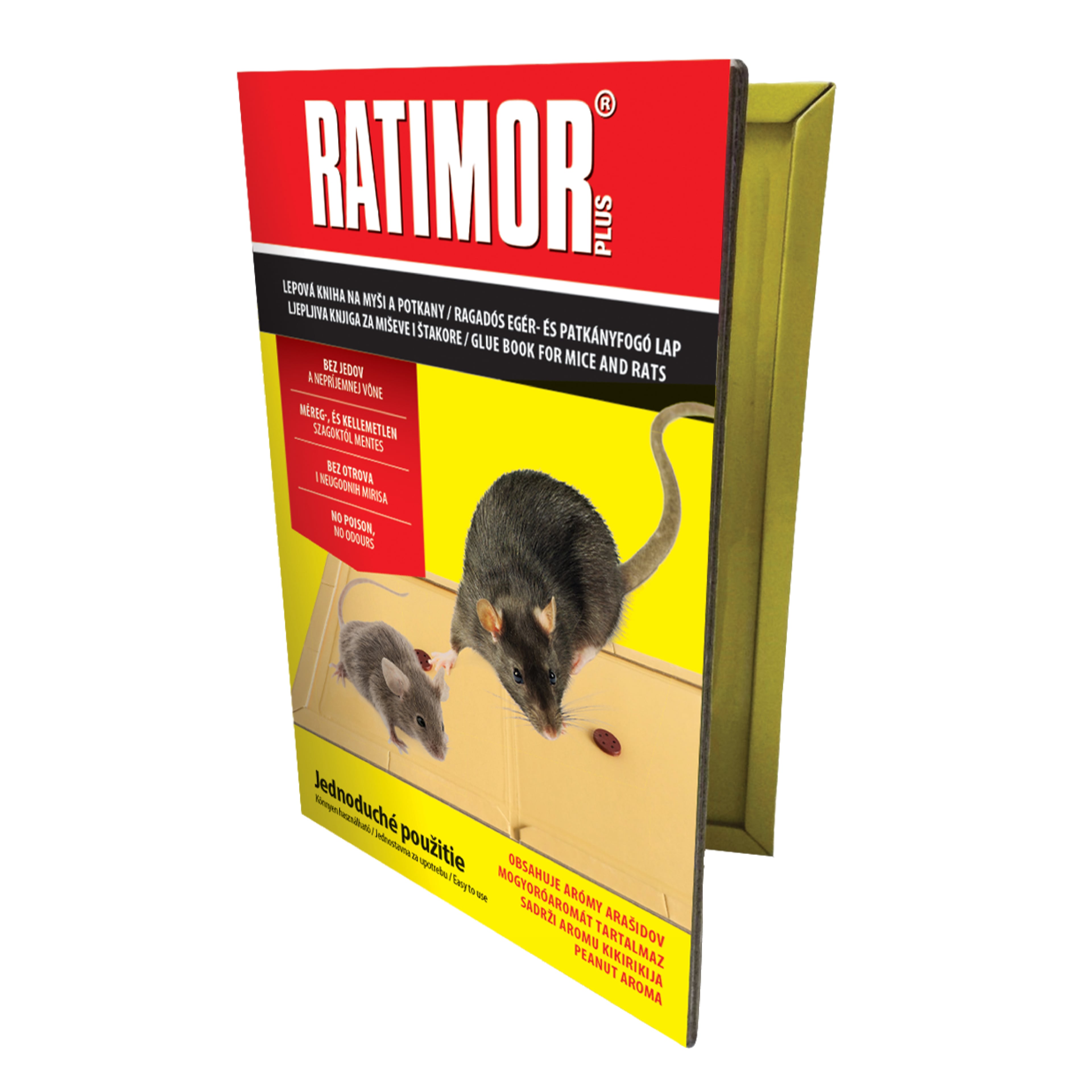 Капан лепяща книга с фъстъчен аромат за мишки и плъхове Ratimor