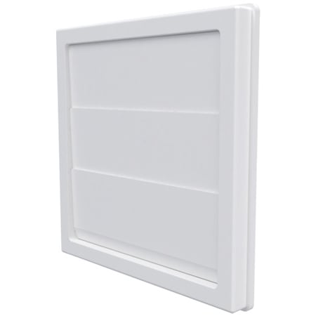 Изходна решетка с жалюзи и фланец ASA plastic 1515K12.5F ø125/150х150мм бяла