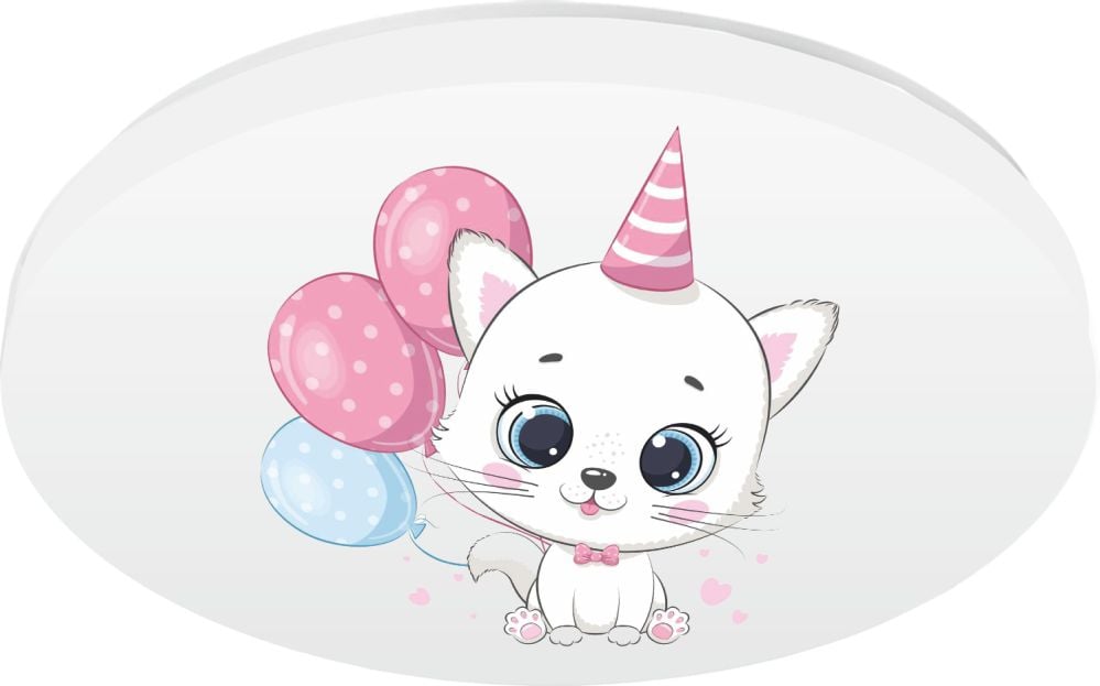 LED акрилна плафониера Into Pink Kitty 65W Ф490мм + дистанционно