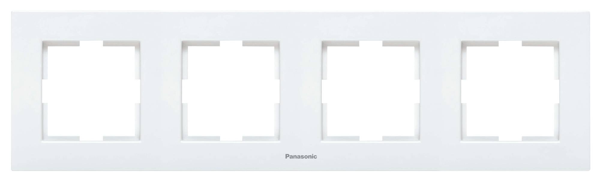 Четворна хоризонтална рамка Каре Плюс Panasonic бяла