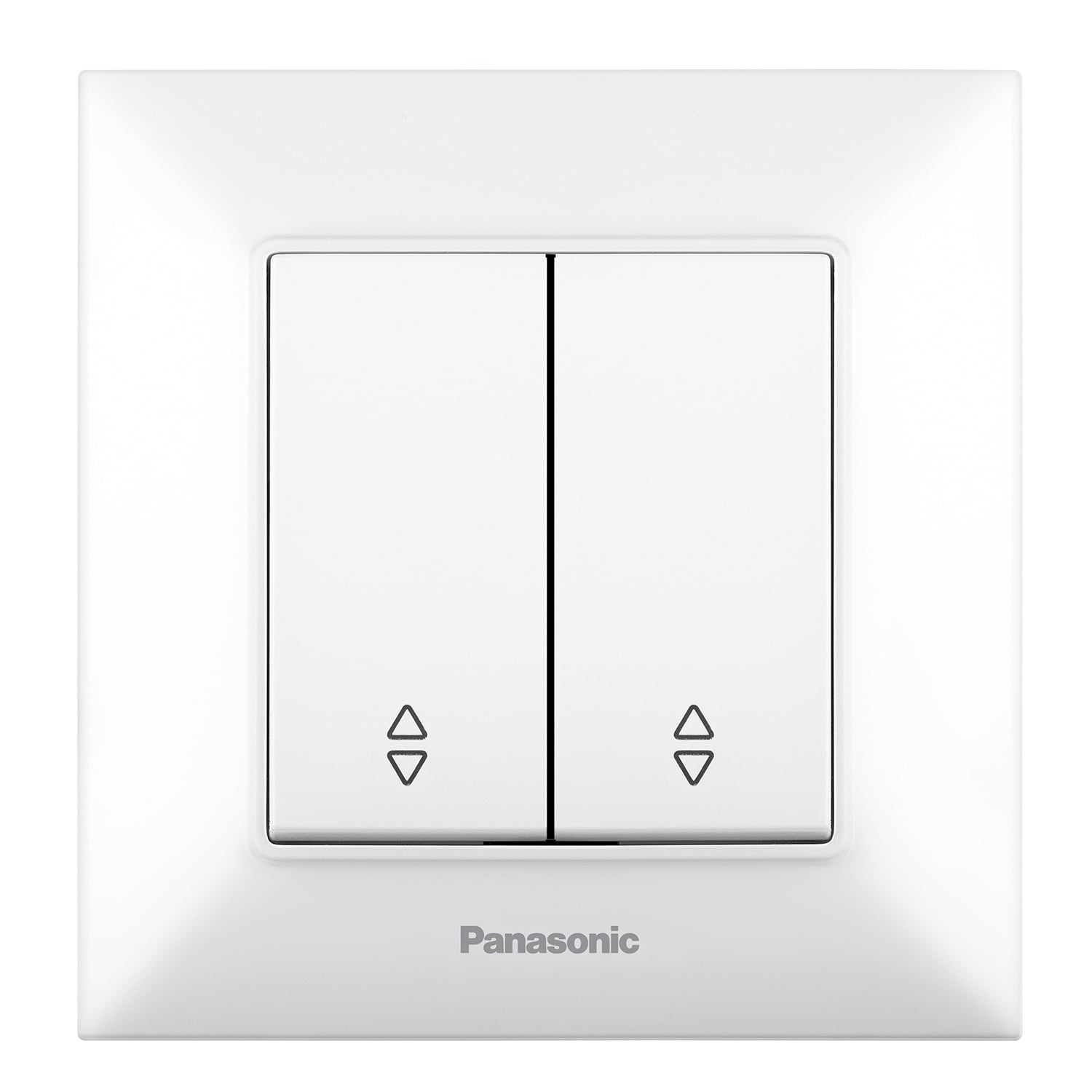 Девиаторен двоен ключ Аркедия Слим Panasonic бял